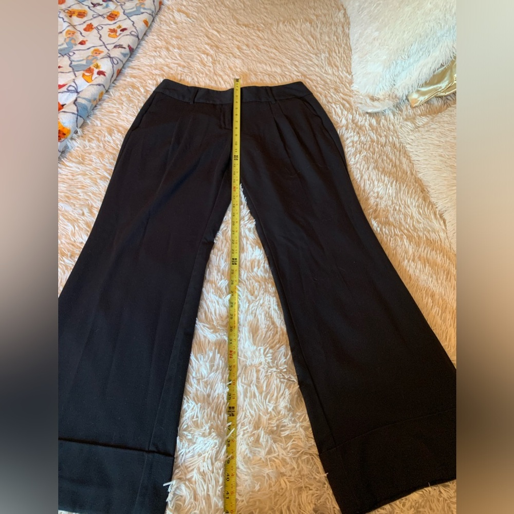 Mix It brand Black Wide-Leg cuffed stretch dress pants great used condition